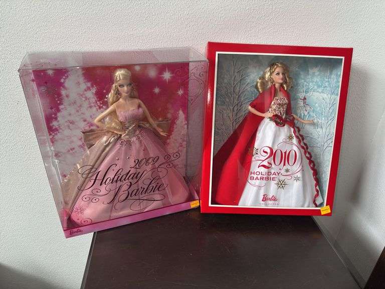 (2) Holiday Edition Barbies