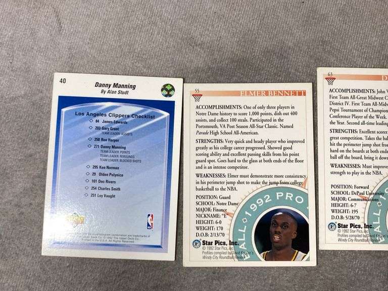 1991 & 1992 Basketball Cards