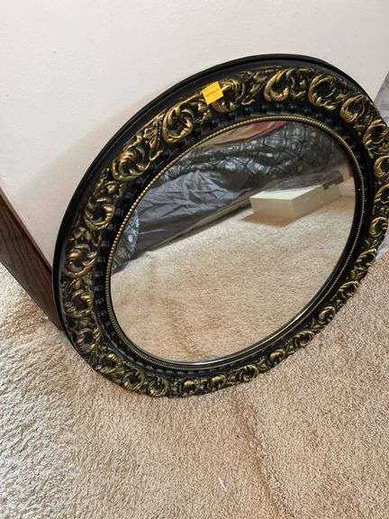 Round Framed Mirror