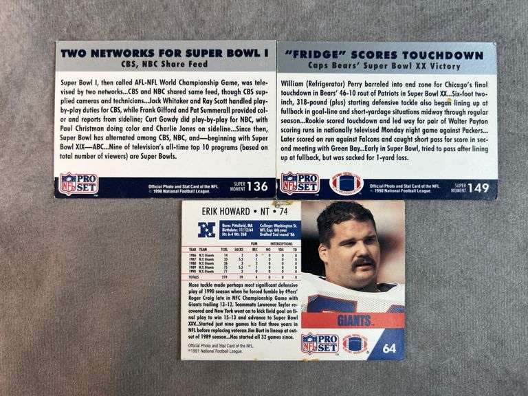 1990 NFL Pro Set Football Cards