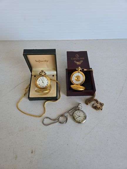 (3) pocket watches- Calvin Hill, Infinity, Hanslin