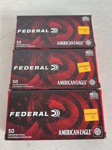 (3) Federal 380 Auto 95 Grain