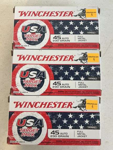 (3) Winchester 45 Auto 230 Grain
