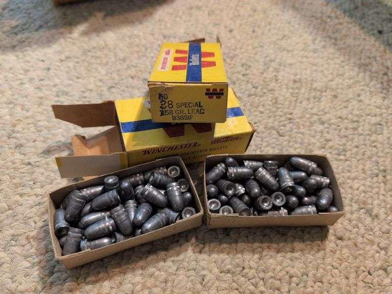 (3) boxes of Winchester 38 Special 158 grain bullets - appear full