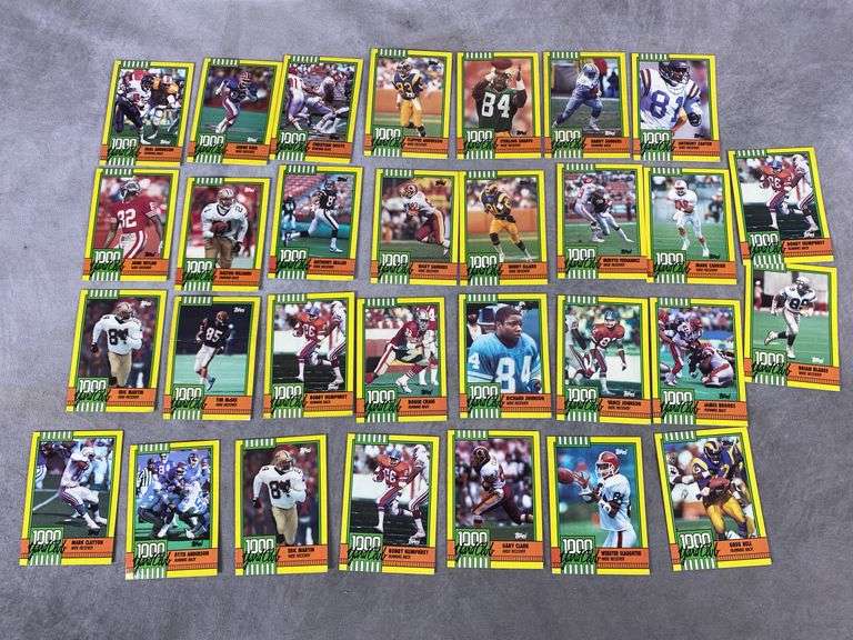 Topps 1000 Yard Club Football Cards