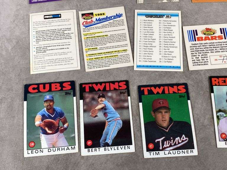 1986 Topps Baseball and Other Cards