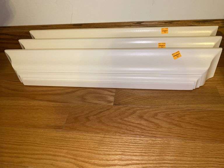 (3) White Floating Shelves