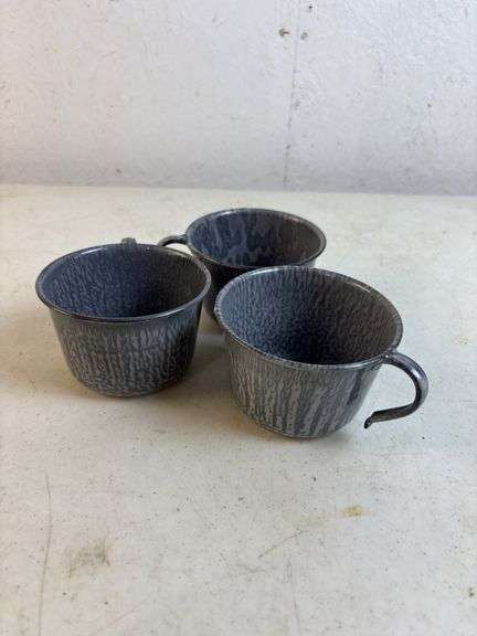 3 Granite Cups