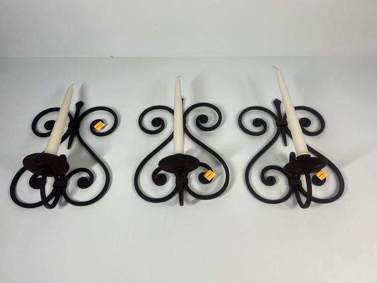 (3) Candle Sconces