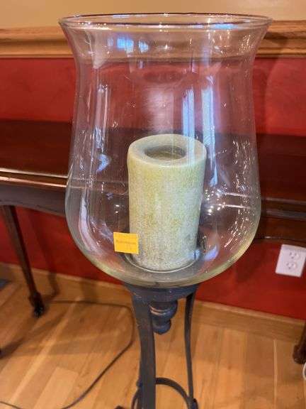 Metal Candle Holder Base, Vase and Candle