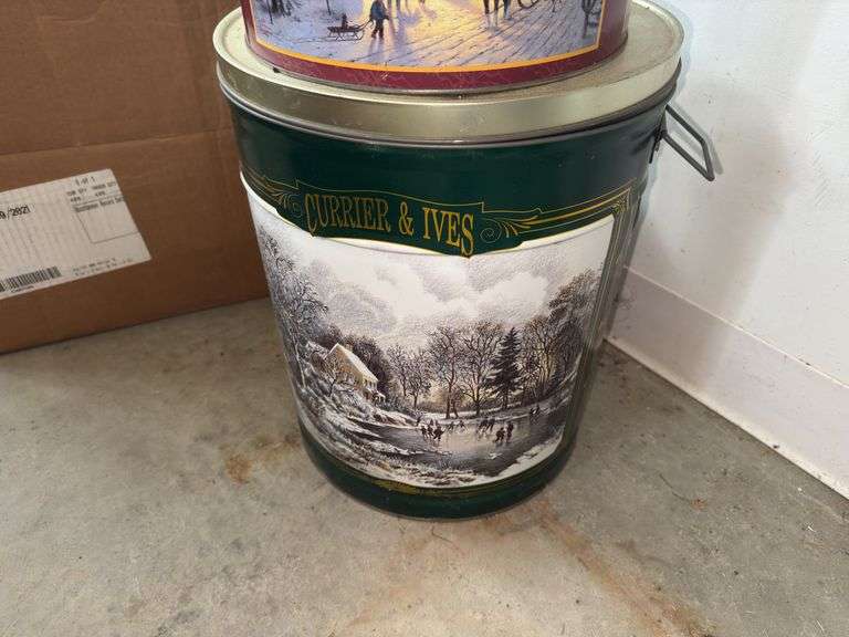 Assortment of Empty Christmas Tins
