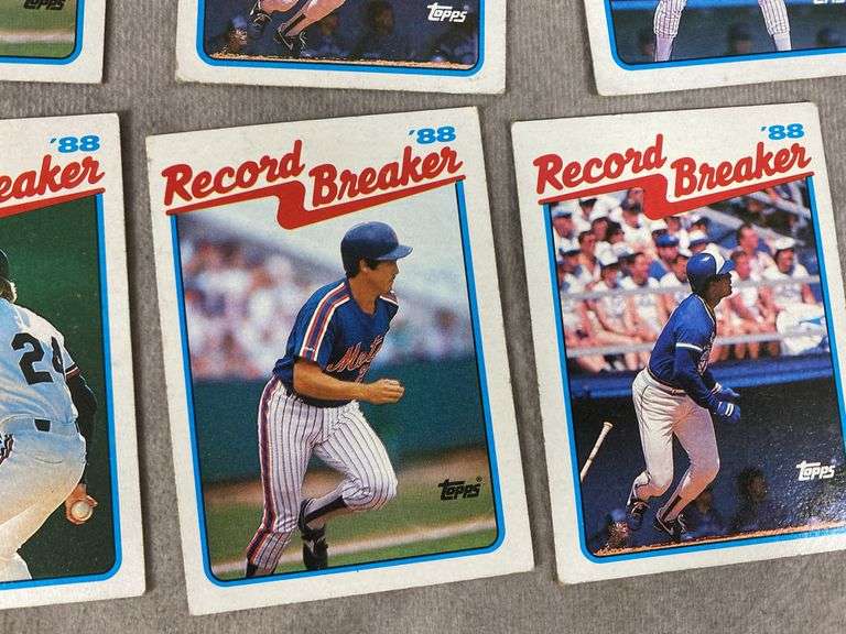 (8) 1988 Topps Record Breaker Baseball Cards