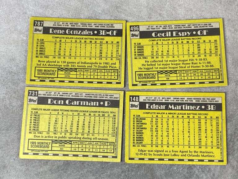 1990 Topps Baseball Cards