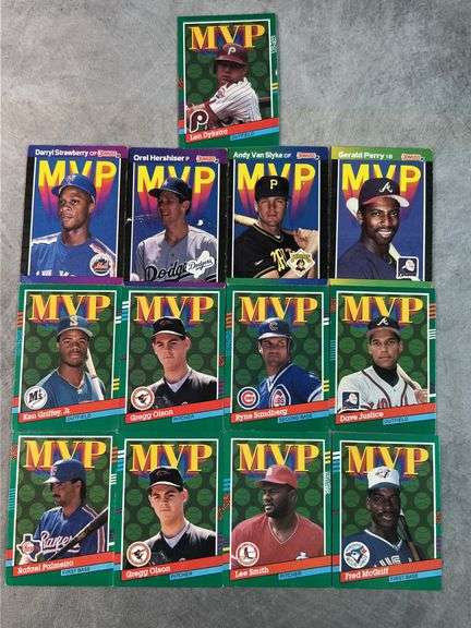 1988 Donruss & 1990 Leaf MVP Cards ( Darryl Strawberry, Orel Hershiser, Andy Van Slyke, Gerald Perry