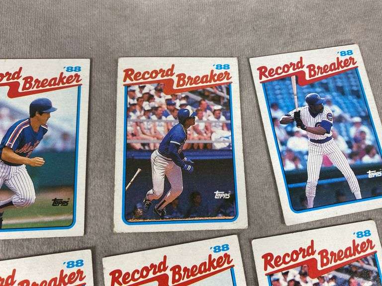 (8) 1988 Topps Record Breaker Baseball Cards