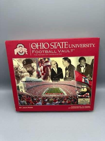 LARGE OHIO STATE UNIVERSITY BOOK “FOOTBALL VAULT, HISTORY OF THE BUCKEYES”
