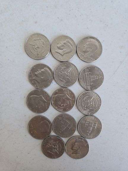 (14) half dollar coins