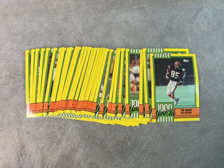 Topps 1000 Yard Club Football Cards