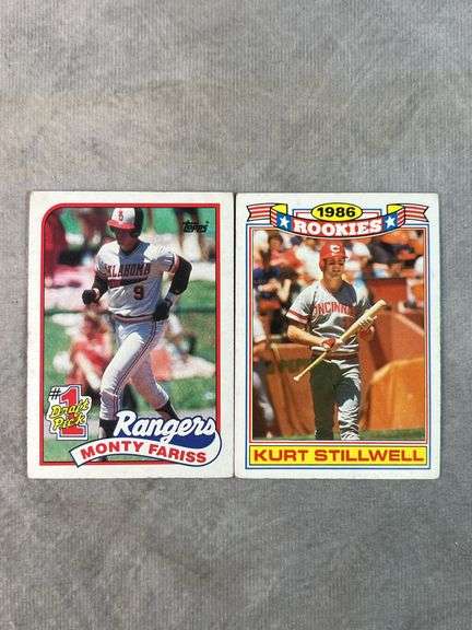 Draft Picks 1989 Topps Monty Fariss, 1987 Topps Chewing Gum Rookie Kurt Stilwell