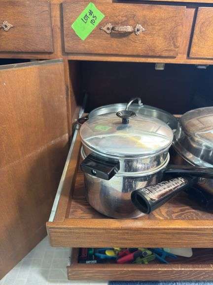 FARBERWARE PAN, DOUBLE BOILER, ELECTRIC FRYING PAN