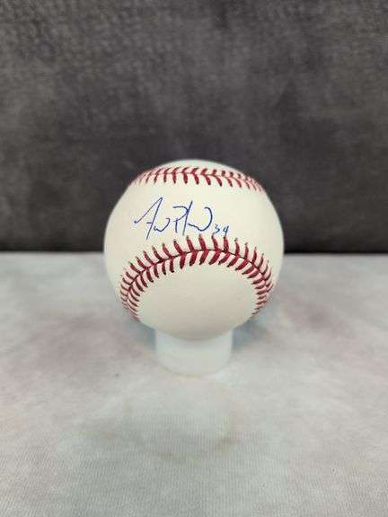 Zach Plesac signed MLB baseball, Beckett