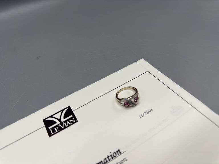 LE VIAN JEWELRY RUBY, SAPPHIRE, & DIAMOND RING