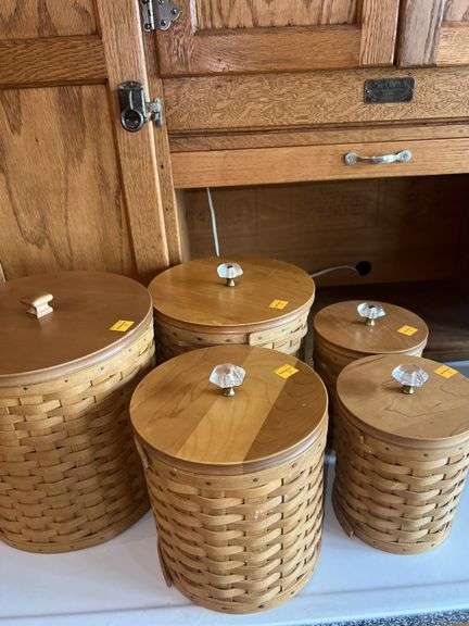 5 Piece Longaberger Canister Set