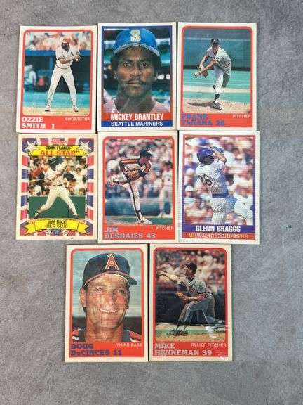 1987 Sportflics Holographic Cards ( Ozzie Smith, Doug DeCinces, Frank Tanaka, Mike Henneman, Jim DeS