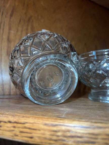 Crystal Diamond Cut Dessert Bowls
