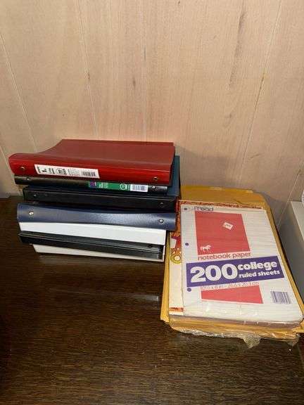 OFFICE SUPPLIES: BINDERS, MANILA FOLDERS, LOOSE LEAF PAPER