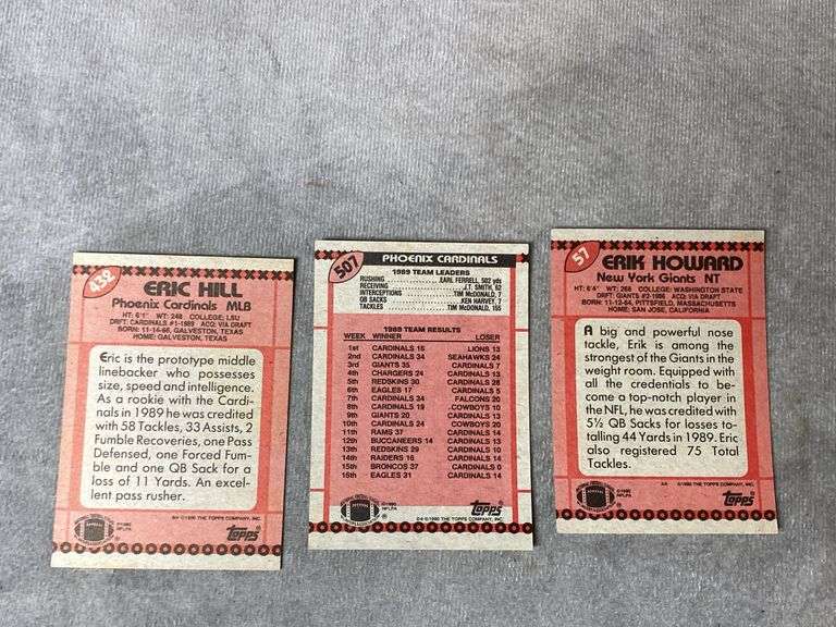 1990 Topps Football Cards