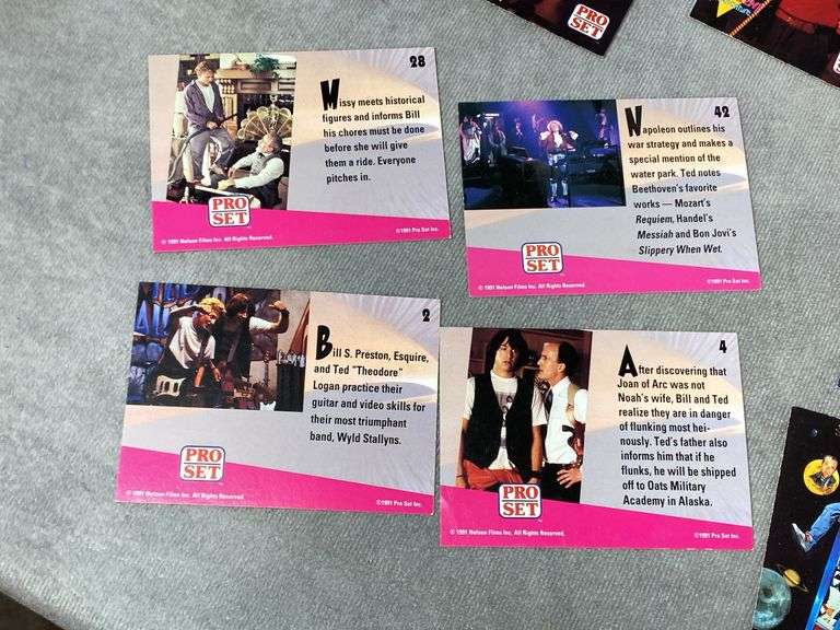 1991 Pro Set Bill and Ted’s Bogus Journey & Adventure Cards