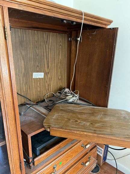 Wooden Entertainment Center, Contents NOT Included