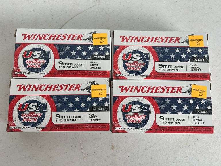 (4) Winchester 9mm 115 Grain