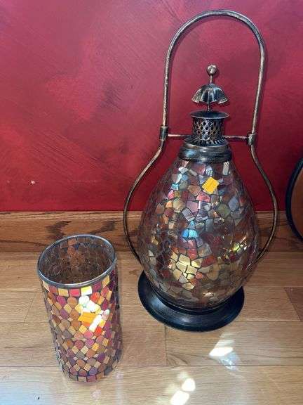 Moroccan Mosaic Candle Lantern, Mosaic Candle Holder