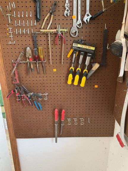 Tools, Contents on Pegboard