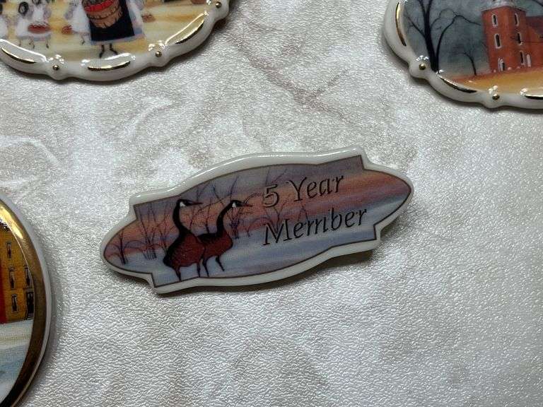 P. Buckley Moss Christmas Geese Pins