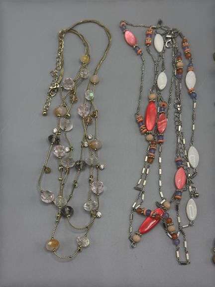 VARIETY OF BEADED NECKLACES