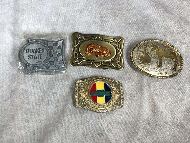 Chevrolet & Horse Belt Buckles