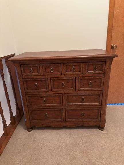 HEAVY SOLID WOOD DRESSER 19”D 35”H 39”W