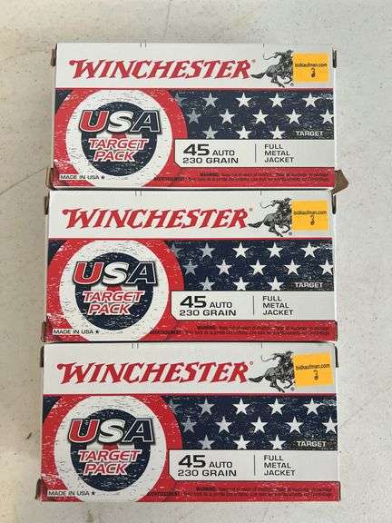 (3) Winchester 45 Auto 230 Grain