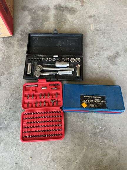Socket Set, Screwdriver Bit Set, Screw and Nut Driver Set