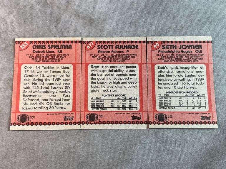 1990 Topps Football Cards