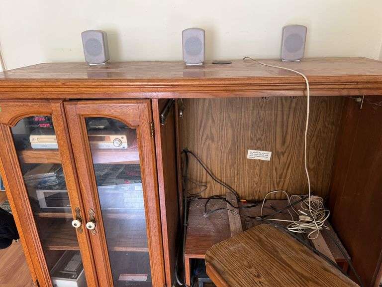 Wooden Entertainment Center, Contents NOT Included