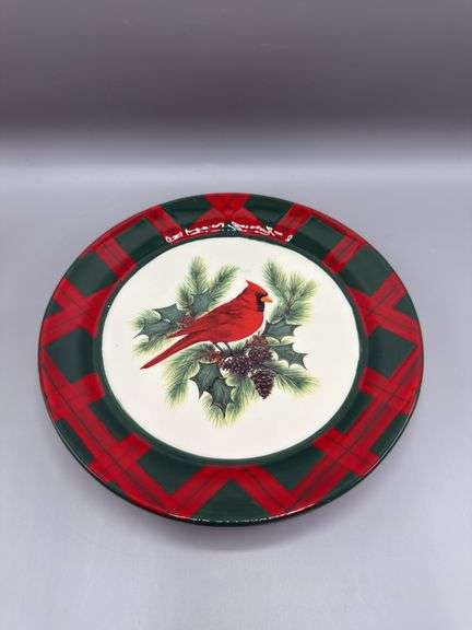 VARIETY OF CARDINAL DISHES, SNOWGLOBES, PITCHER, BOWL