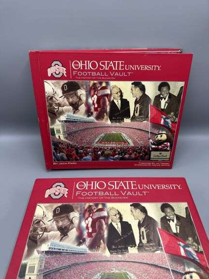 LARGE OHIO STATE UNIVERSITY BOOK “FOOTBALL VAULT, HISTORY OF THE BUCKEYES”