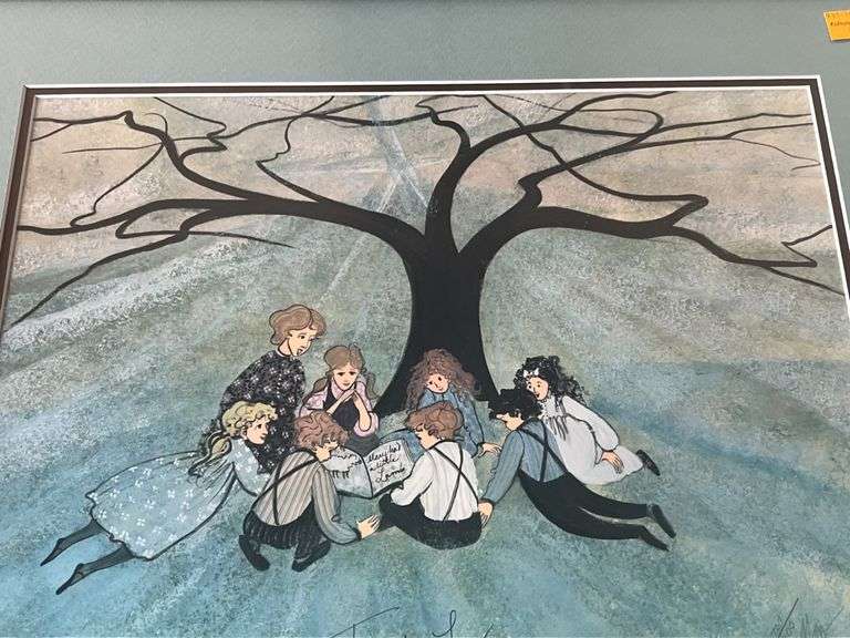 1998 P. Buckley Moss Tree of Learning 707/1000 Signed Lithograph
