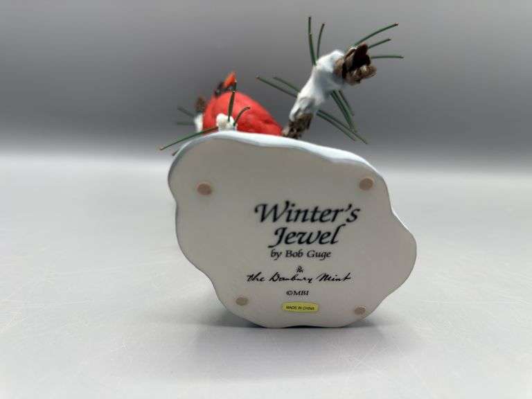 THE DANBURY MINT AND ANDREA BY SADEK CARDINAL FIGURES, BELL, COASTERS AND SNOWGLOBE