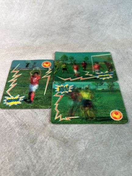 (3) Holographic Ryso Little League Soccer Cards