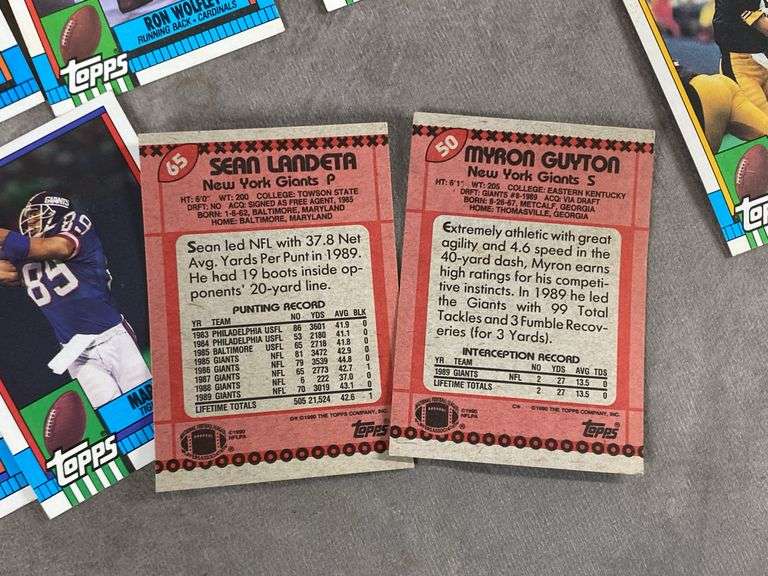 1990 Topps Football Cards